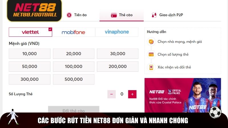 Các bước rút tiền NET88 đơn giản và nhanh chóng